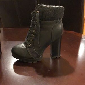 Bamboo black boots, 4 inch heel, only worn 3 times